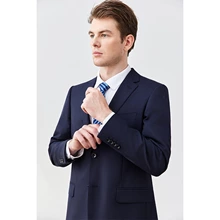 7005 ネイビーのヘリンボーン柄