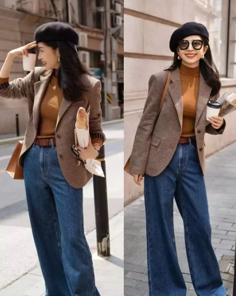 Blazers - The perfect autumn outerwear for young women (30-50), offering a sophisticated and refined look (Part 2 - Pairing with skirts and jeans)