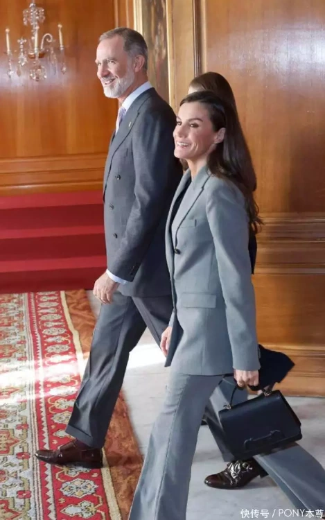 The Spanish royal family of four attended the first reception for the Princess of Asturias Awards, with the two princesses elegantly dressed in red and blue.